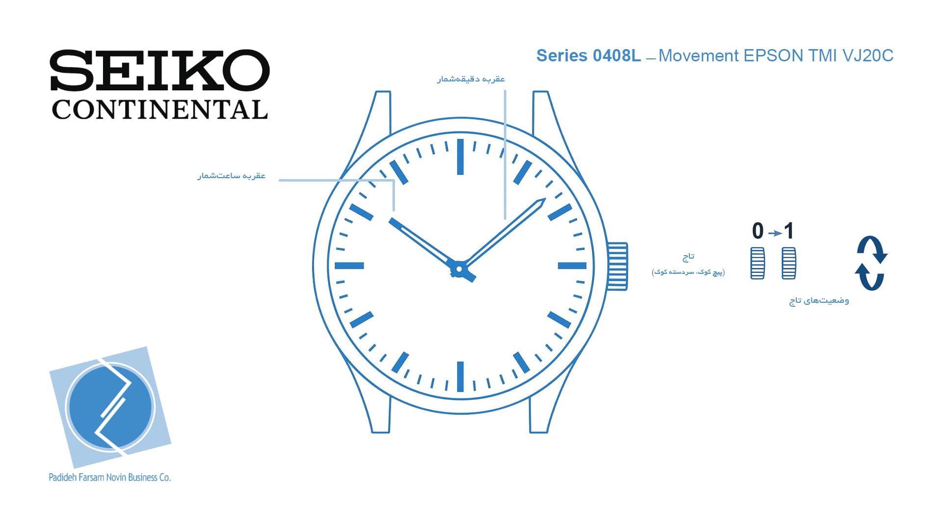 ساعت مچی سیکو کانتیننتال SK0408LAQSGGR 4 ساعت مچی سیکو کانتیننتال SK0408LAQSGGR